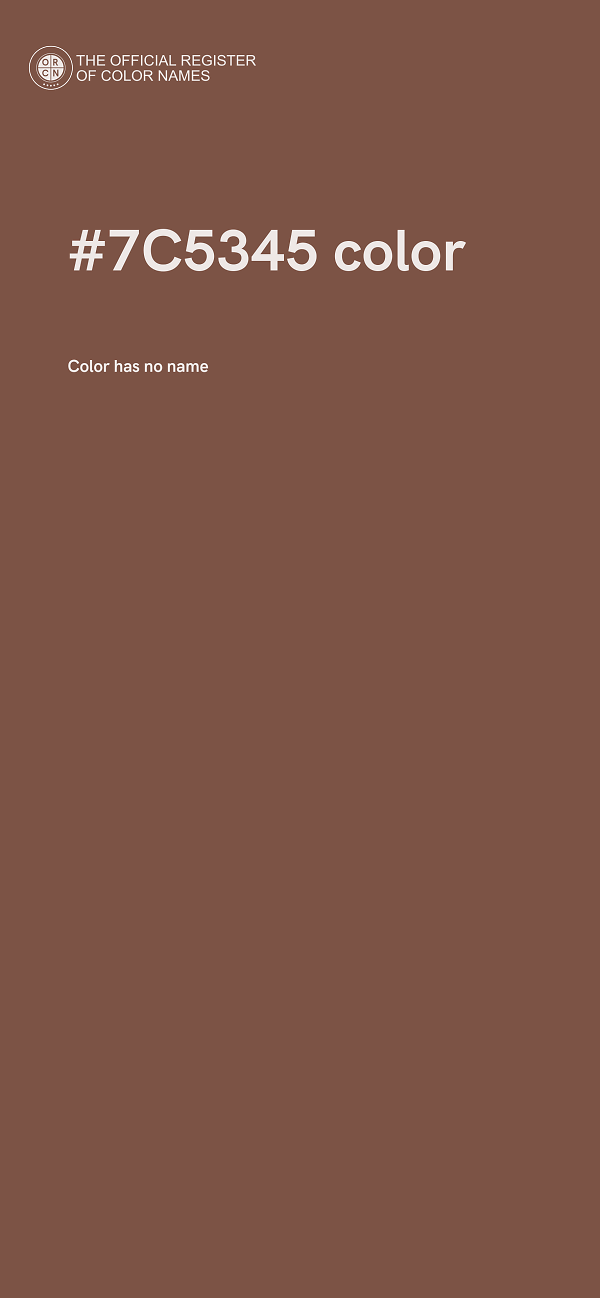 #7C5345 color image