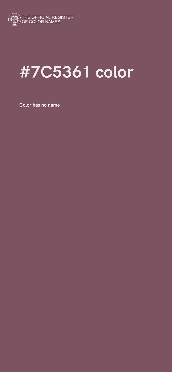 #7C5361 color image