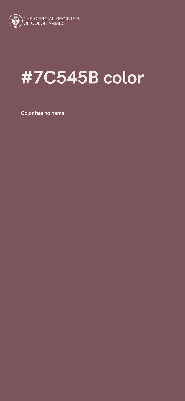 #7C545B color image