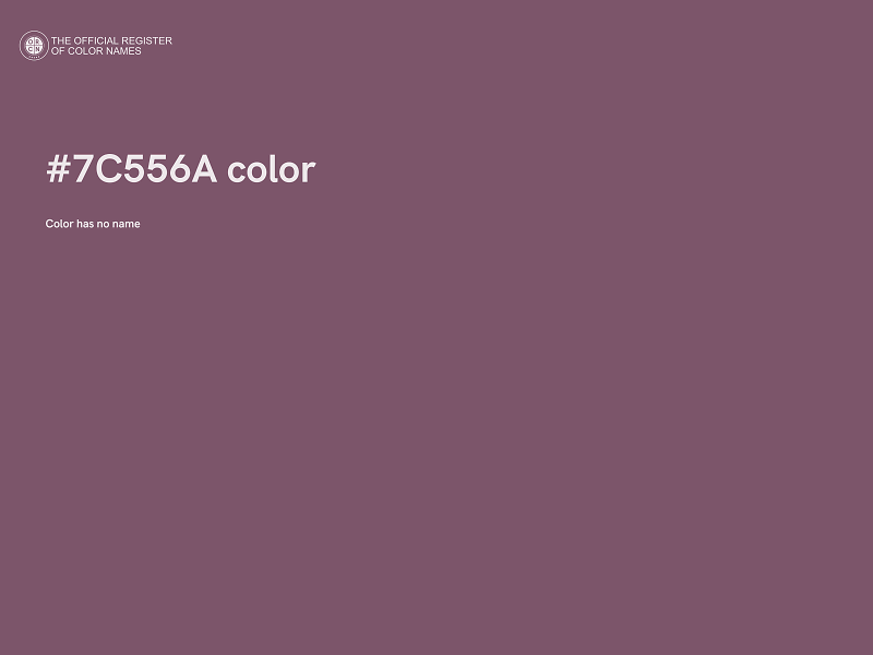 #7C556A color image