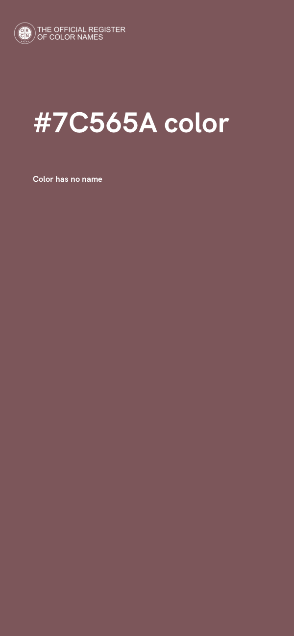 #7C565A color image