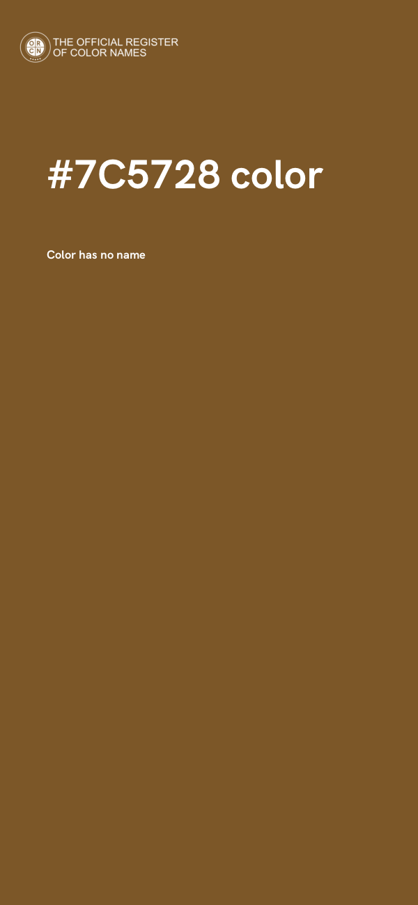 #7C5728 color image