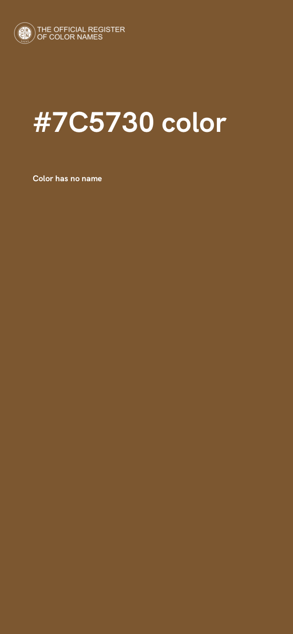 #7C5730 color image