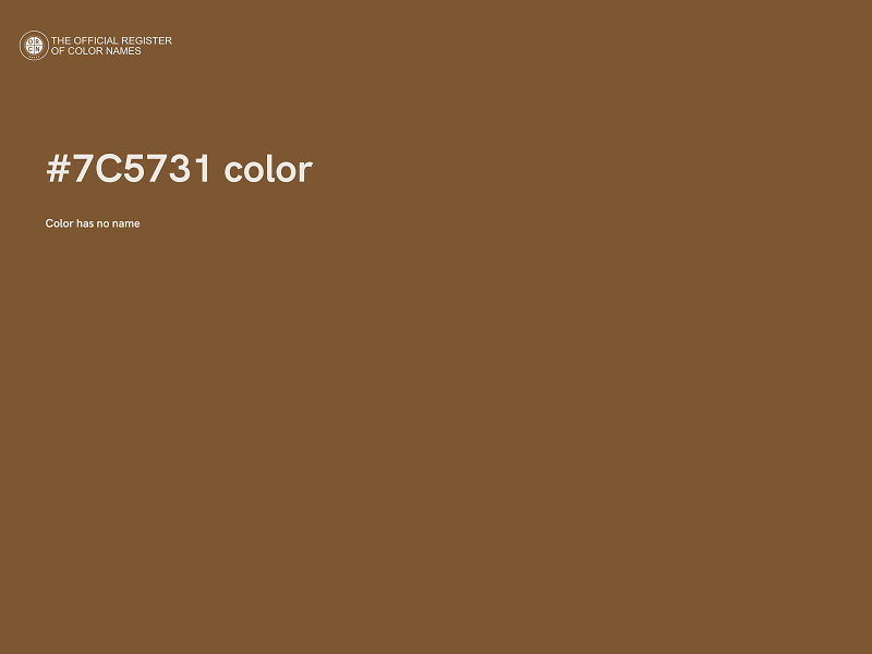 #7C5731 color image