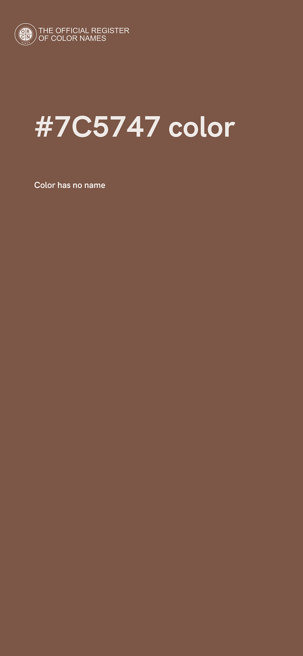 #7C5747 color image