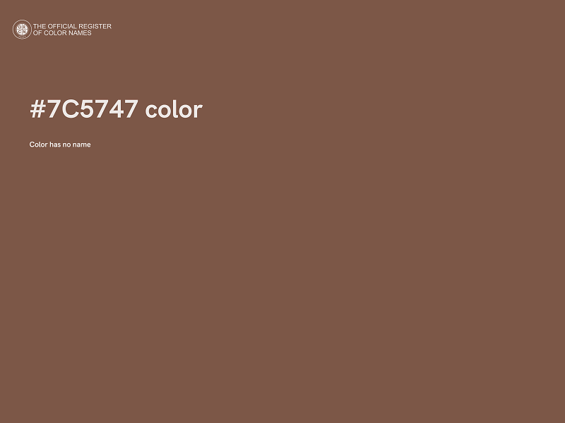 #7C5747 color image