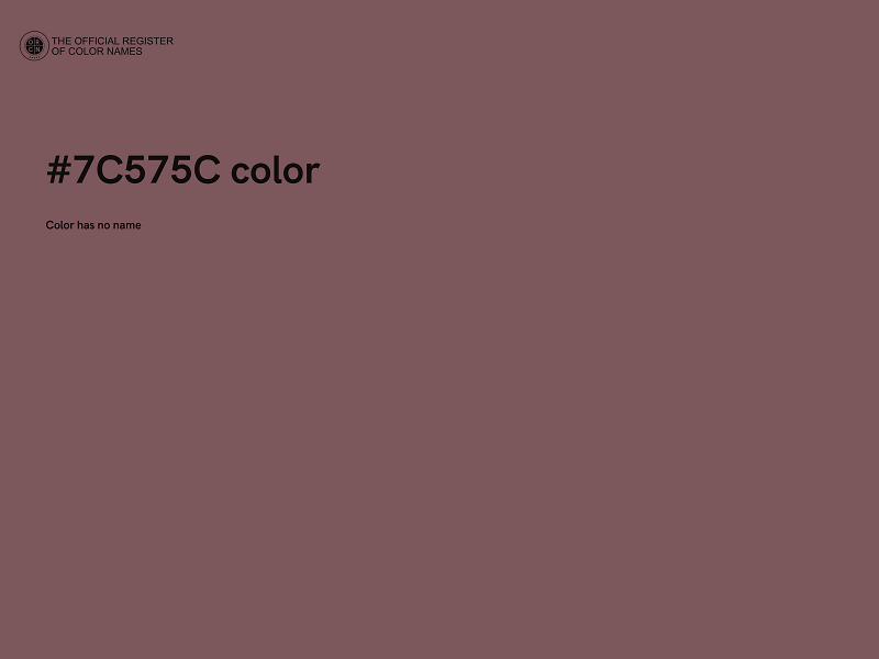 #7C575C color image