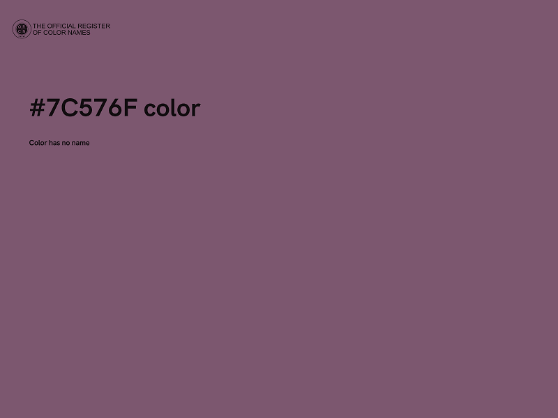 #7C576F color image