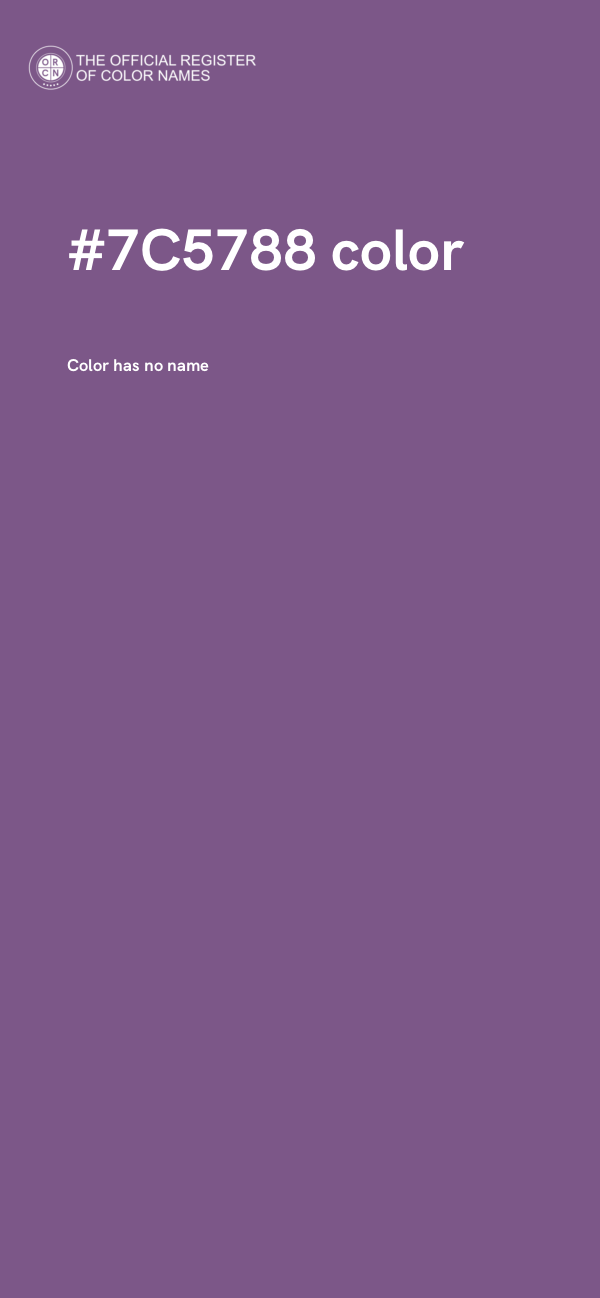 #7C5788 color image
