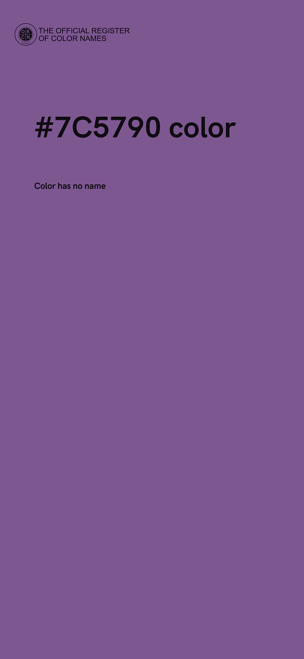 #7C5790 color image