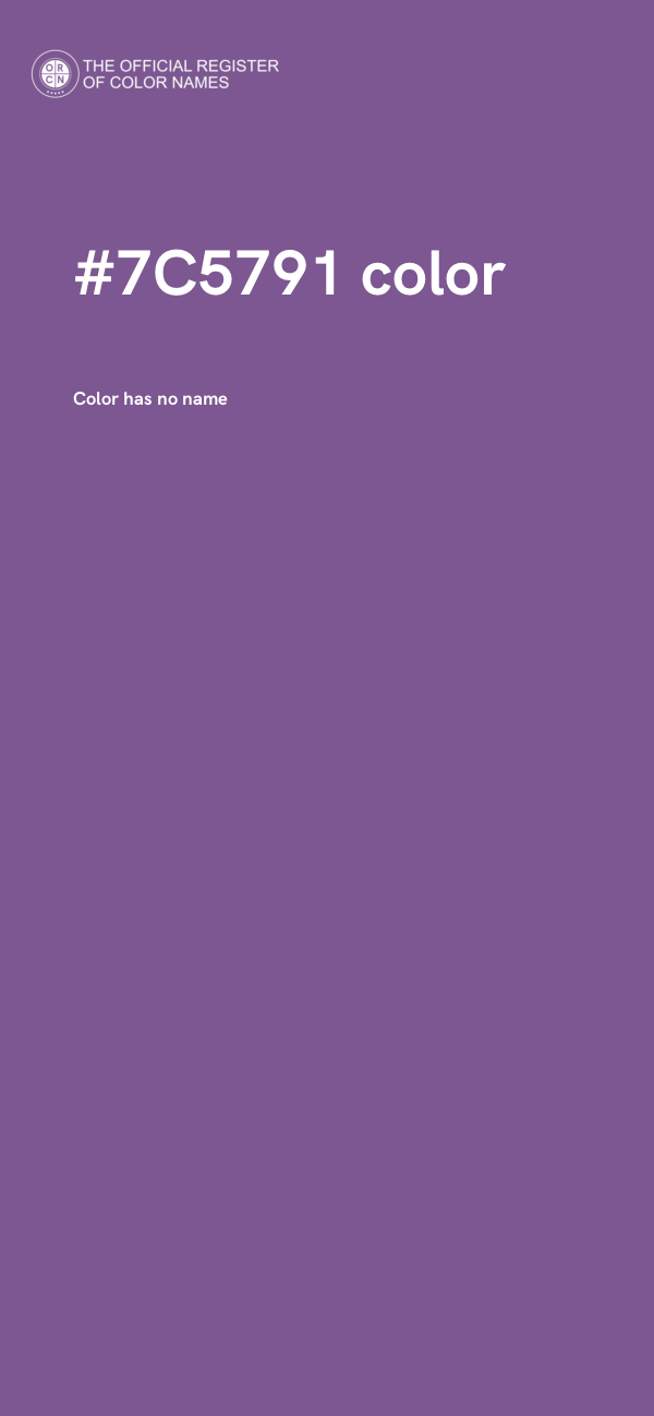 #7C5791 color image