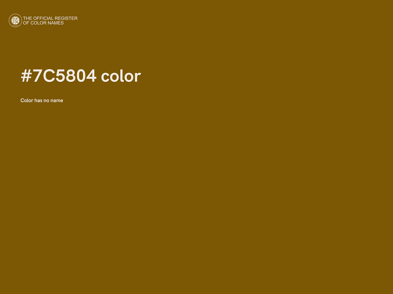 #7C5804 color image