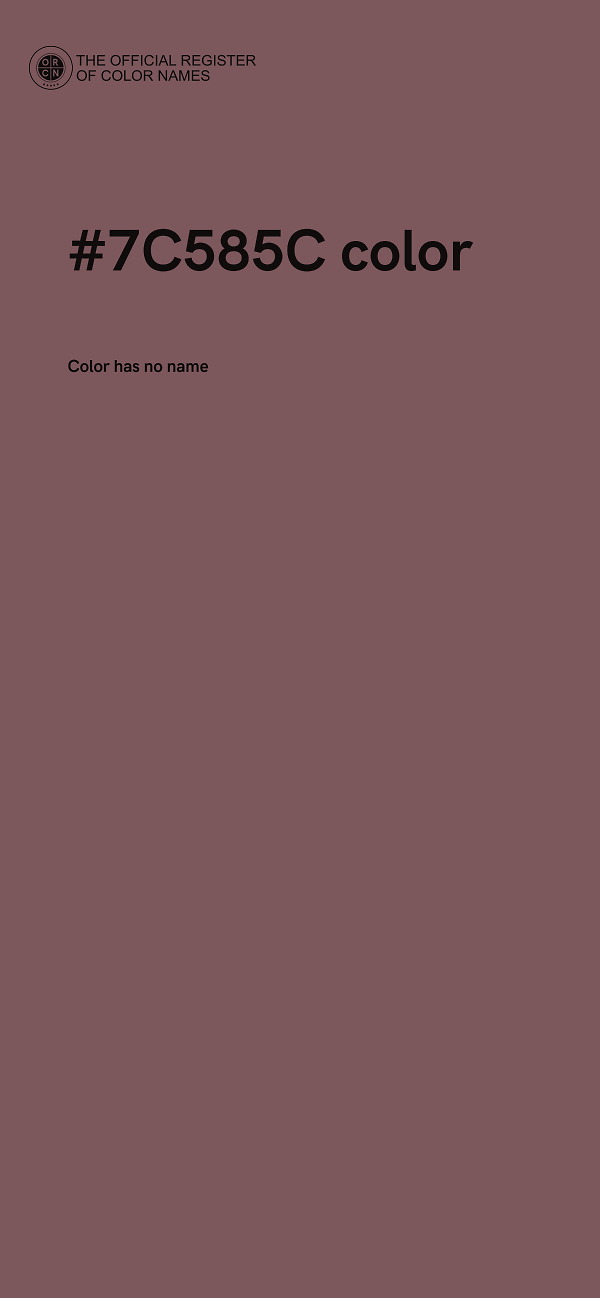 #7C585C color image