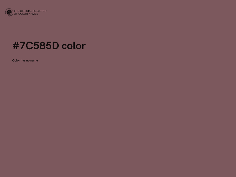 #7C585D color image