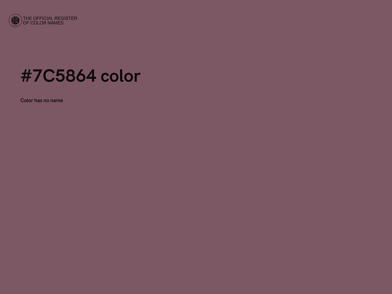 #7C5864 color image