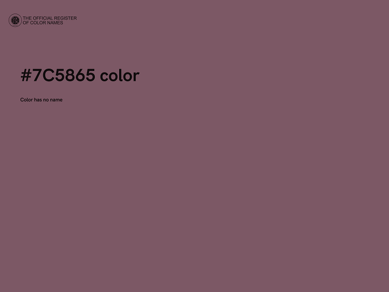 #7C5865 color image