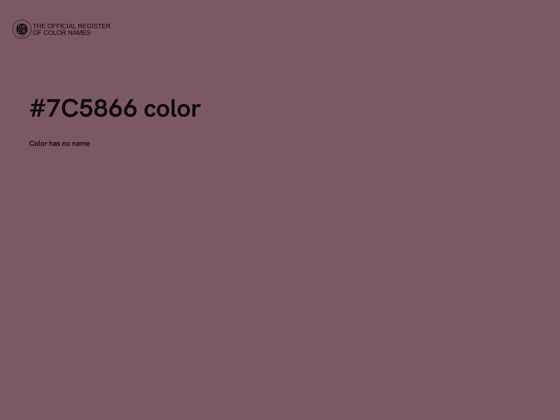 #7C5866 color image