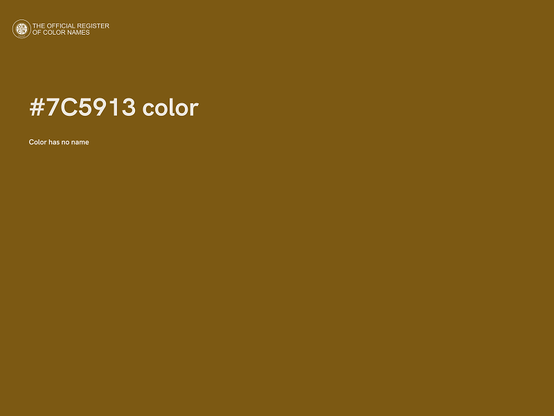 #7C5913 color image