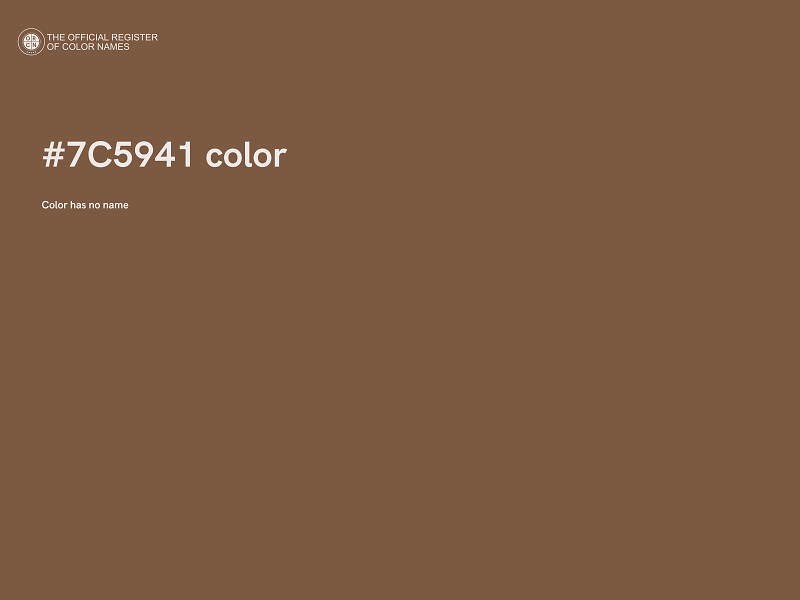 #7C5941 color image