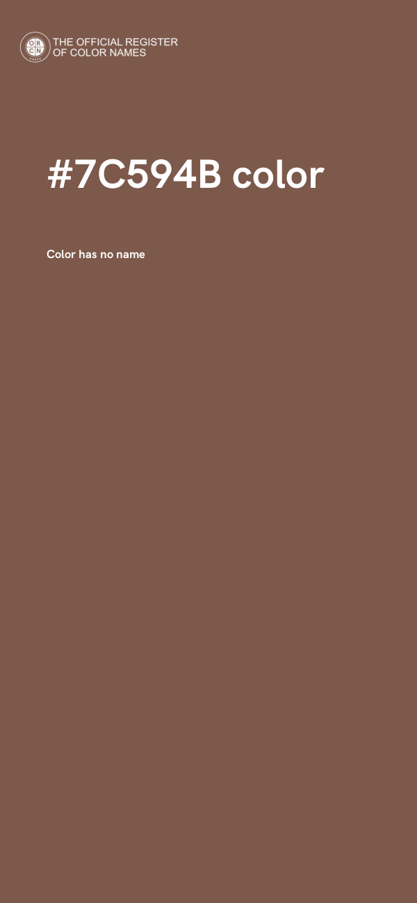 #7C594B color image