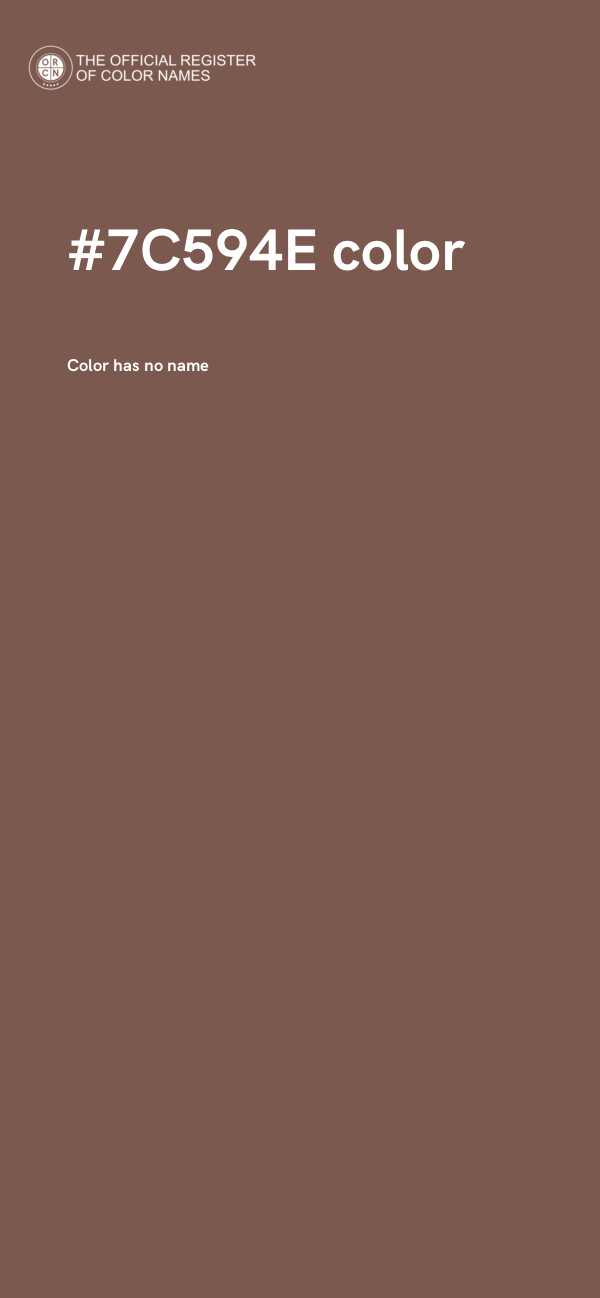 #7C594E color image