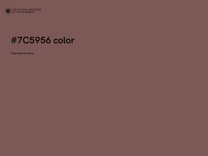 #7C5956 color image