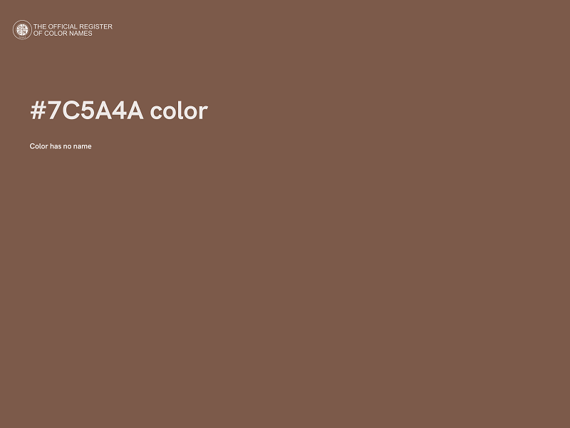 #7C5A4A color image