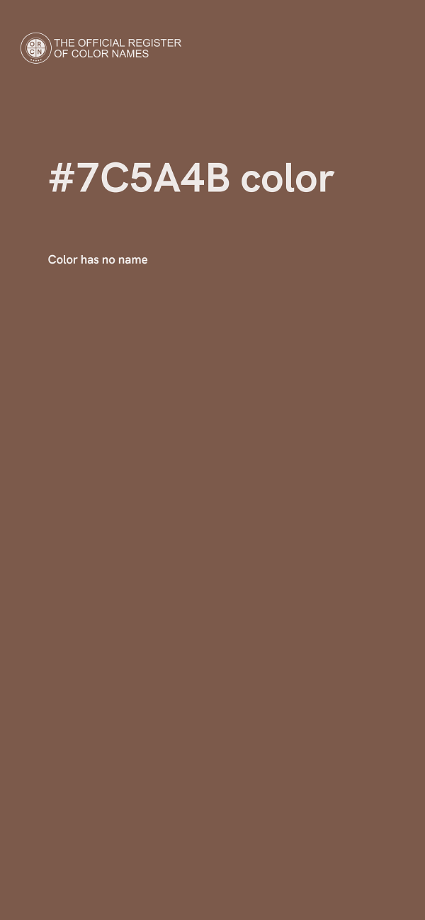 #7C5A4B color image