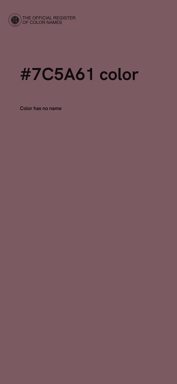 #7C5A61 color image