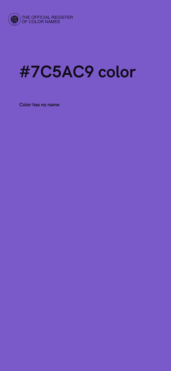 #7C5AC9 color image