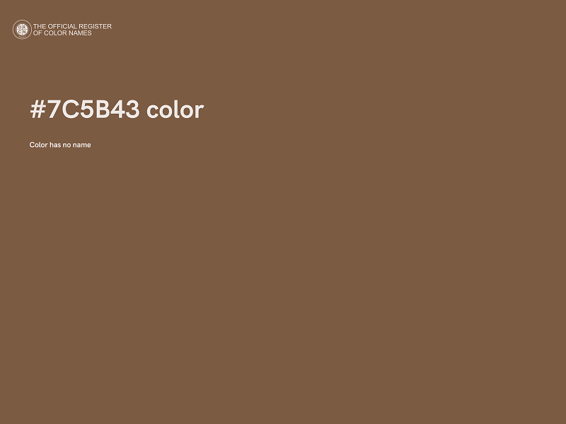 #7C5B43 color image