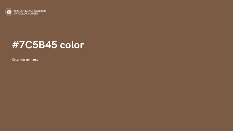 #7C5B45 color image