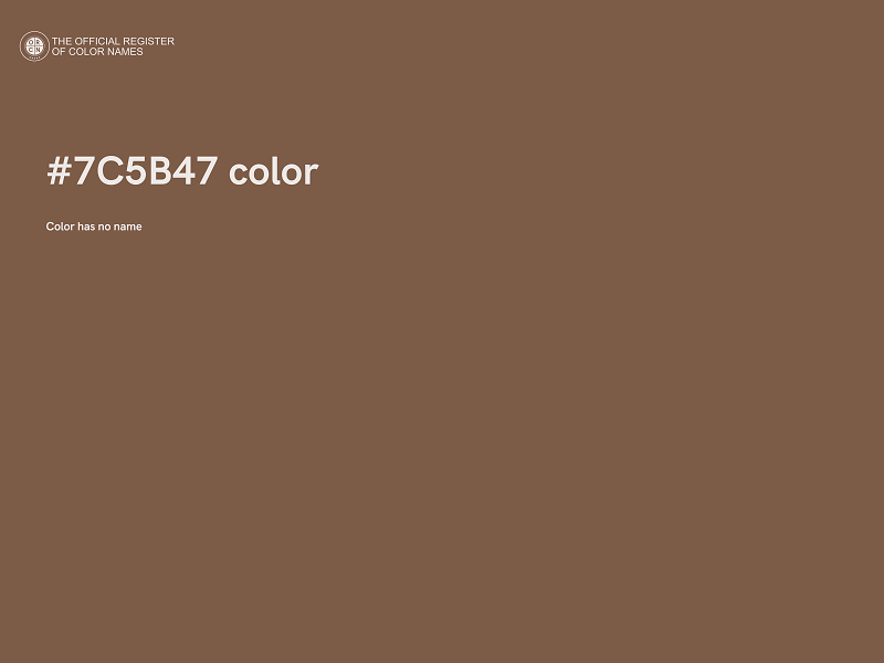 #7C5B47 color image