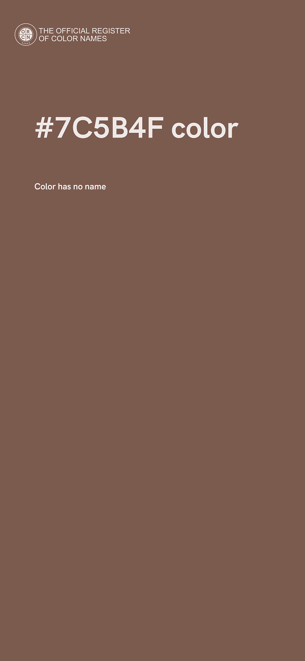 #7C5B4F color image