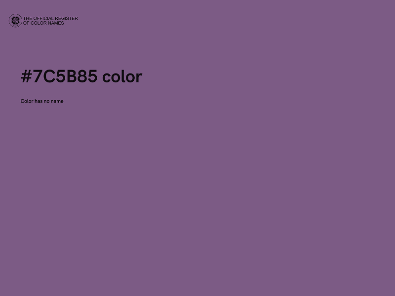 #7C5B85 color image
