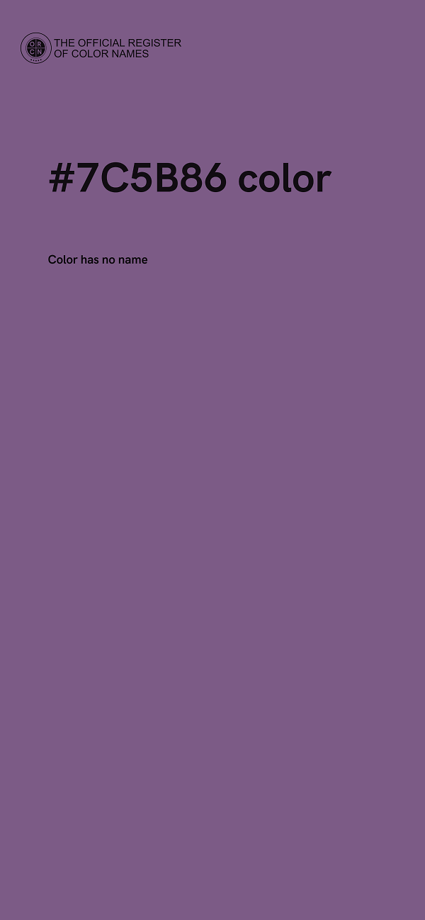 #7C5B86 color image