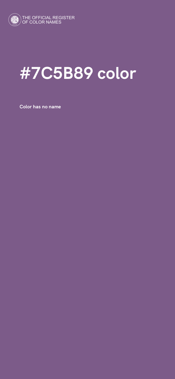 #7C5B89 color image