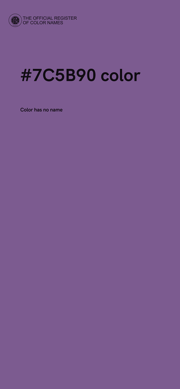 #7C5B90 color image