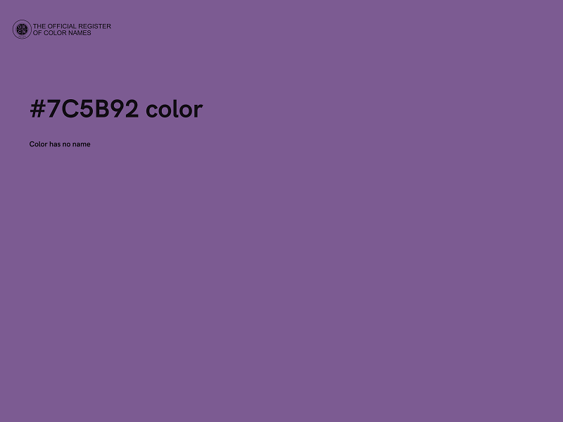 #7C5B92 color image