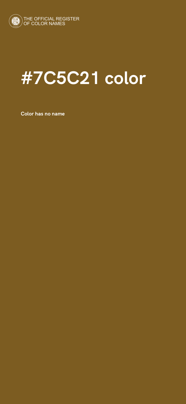 #7C5C21 color image