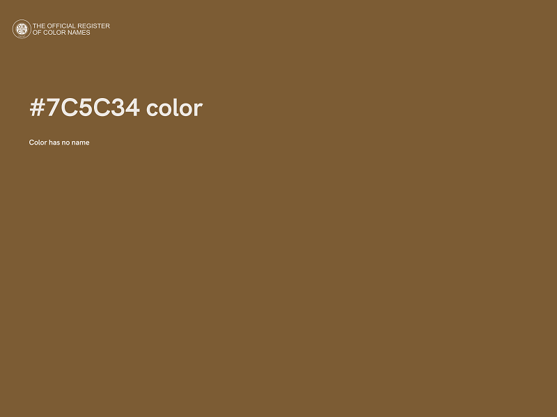 #7C5C34 color image