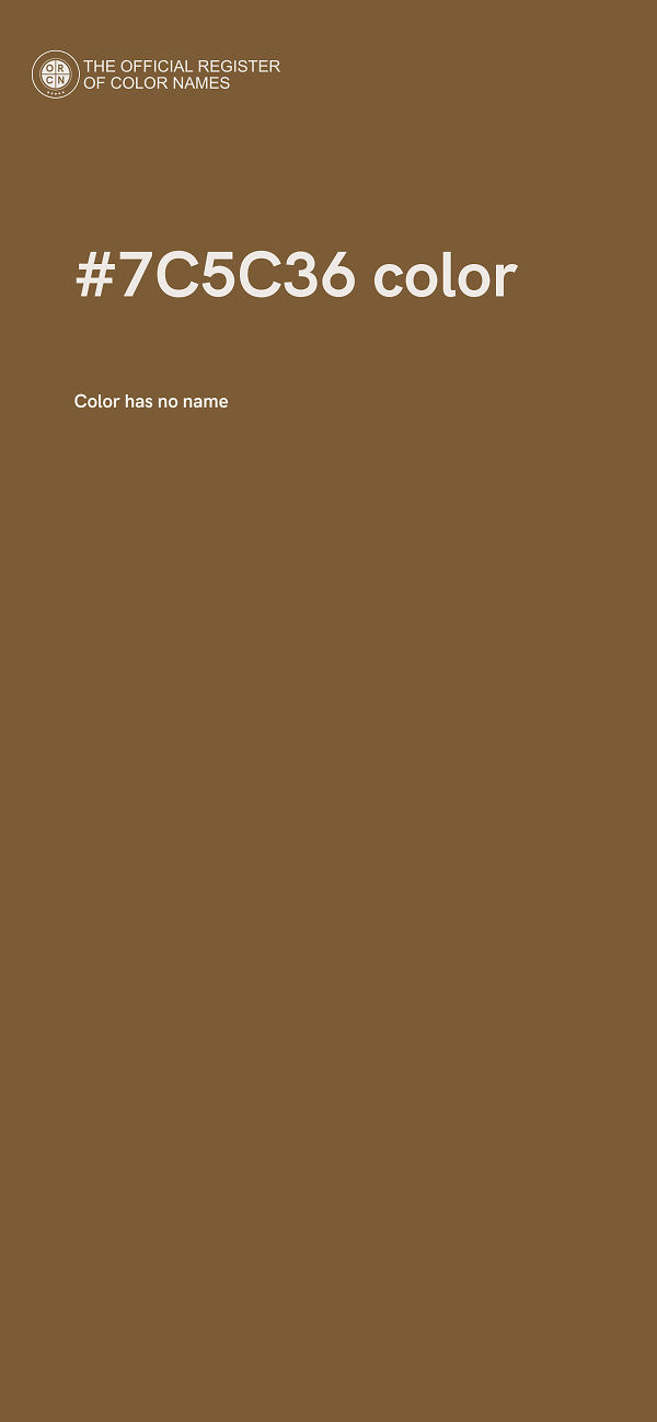 #7C5C36 color image