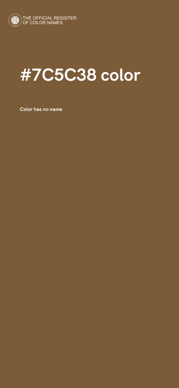 #7C5C38 color image