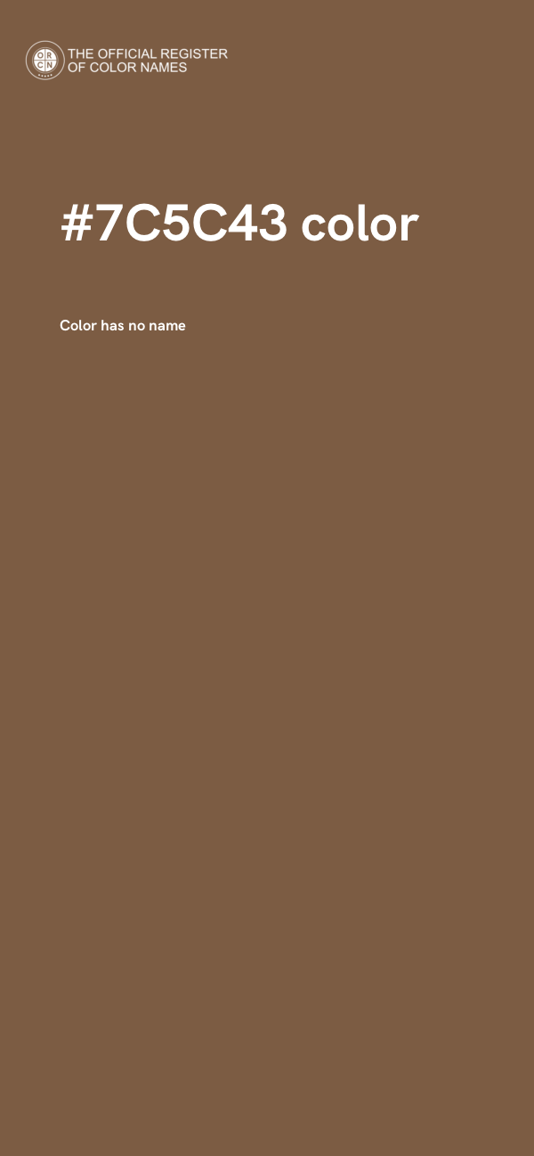 #7C5C43 color image