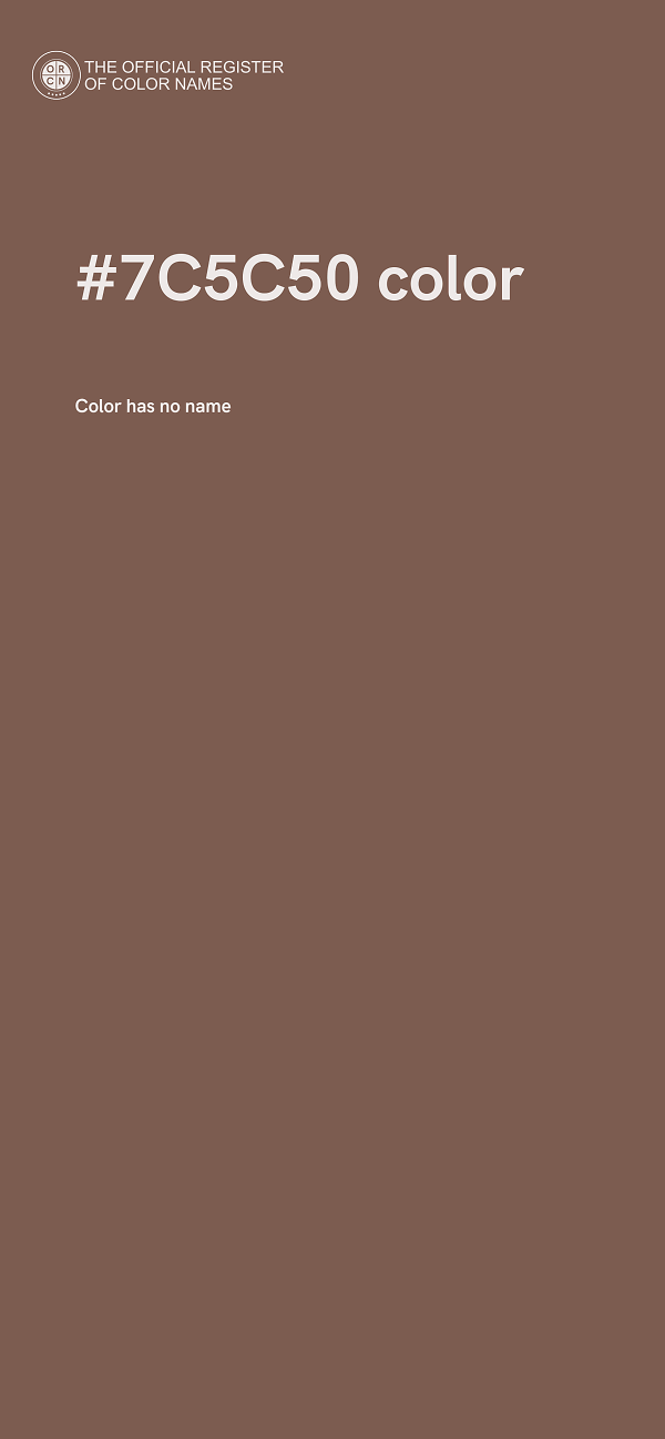 #7C5C50 color image