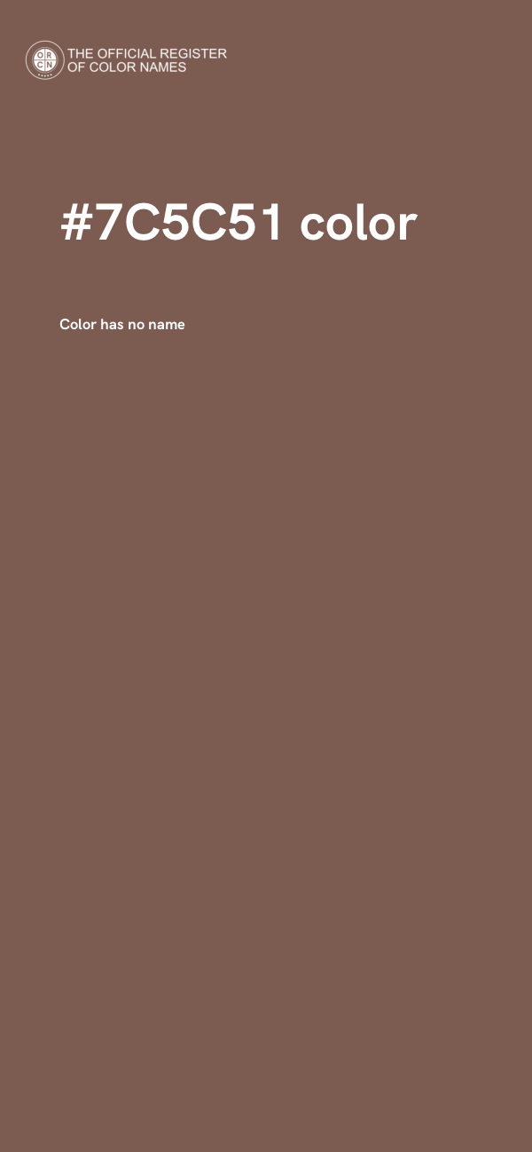 #7C5C51 color image