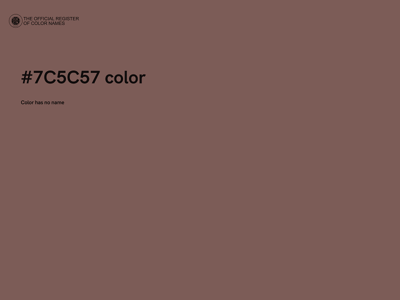 #7C5C57 color image