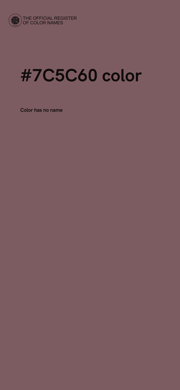 #7C5C60 color image