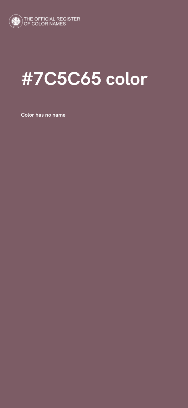 #7C5C65 color image
