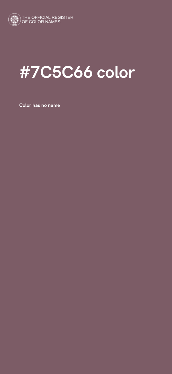 #7C5C66 color image